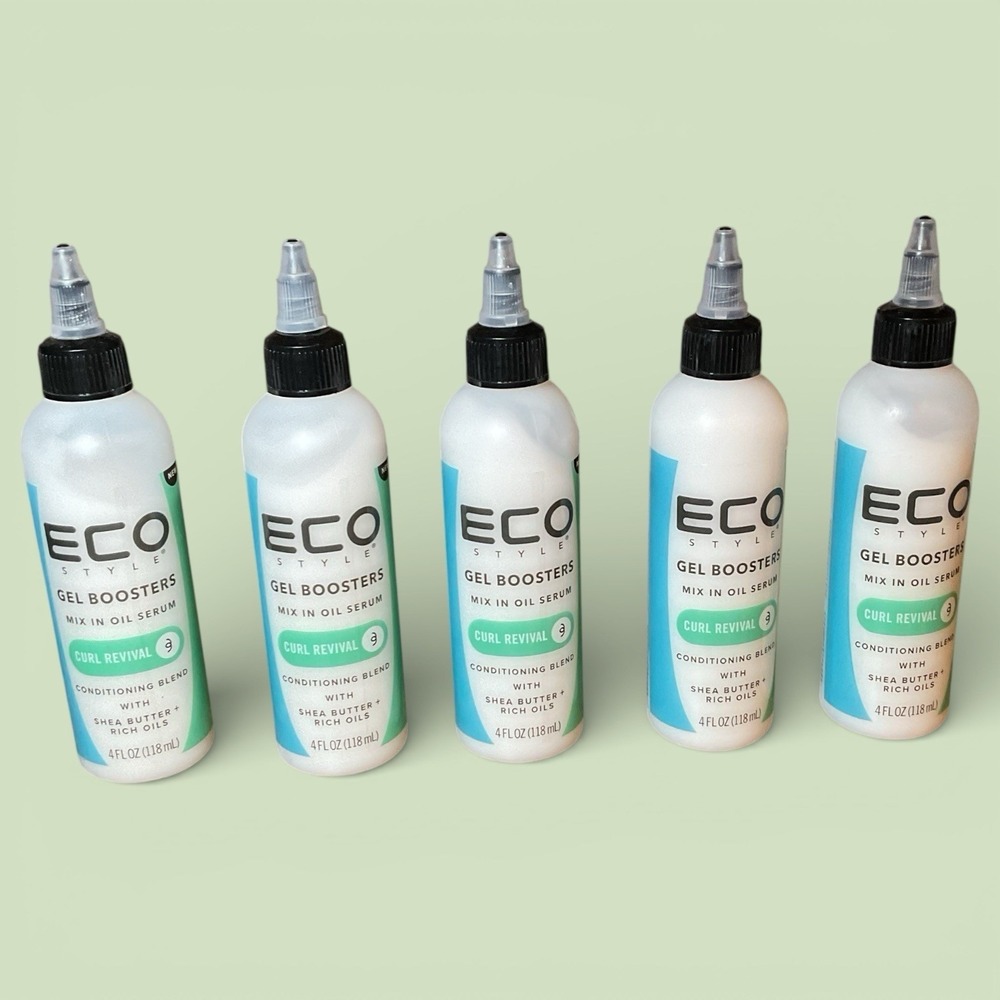 ECO Style LOT OF 5 Gel Boosters Curl Revival Mix‎ in Oil Serum Hair Conditioning